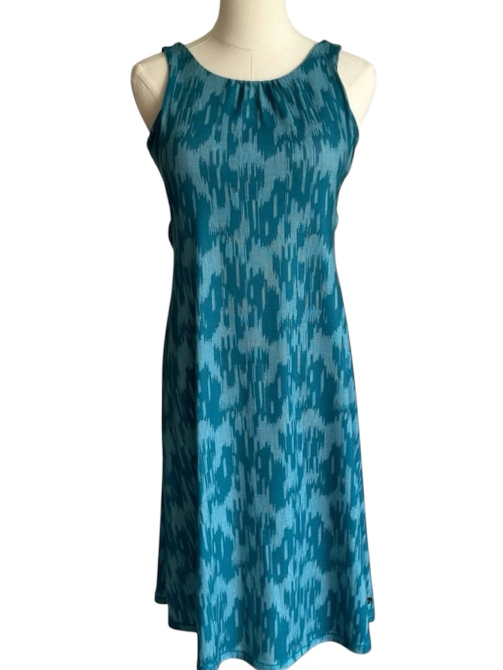 Prana Women's Skypath Dress Deep Verde Ikat Size Medium
